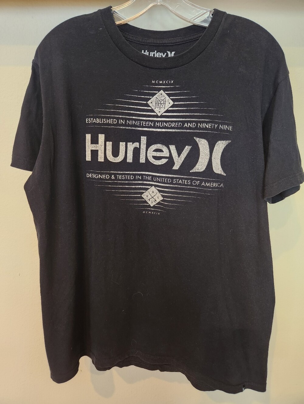 Hurley Black Short-Sleeve Logo Tee